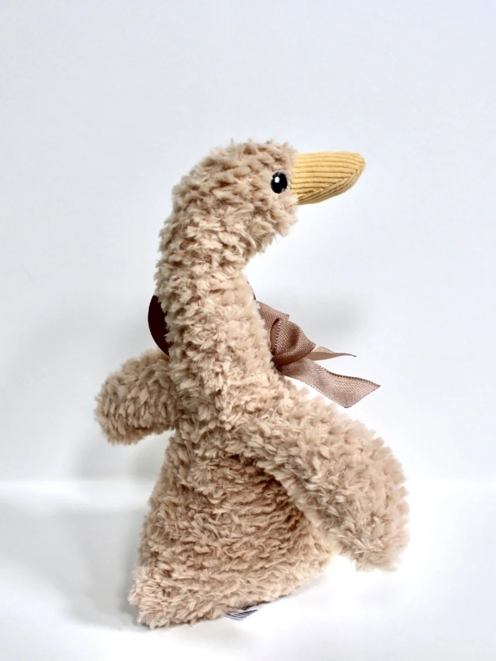 Linzy Toys Luxe Pals Brown Goose Plush Stuffed Animal with Brown Bow 12